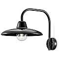 Applique Industrial Minimal Nordico B&W Metallo Smaltato Nero 1 Luce E27 C2337-08