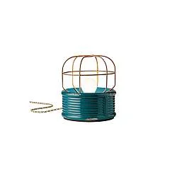 Lumetto Industrial Ferro E Ceramica Vintage Verde 1 Luce E27