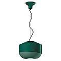 Sospensione Grande Vintage Decò Bellota Ceramica Verde Bottiglia 1 Luce E27 C2541-VEB