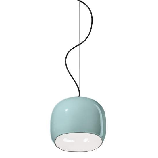 Sospensione Piccola Vintage Decò Ayrton Ceramica Azzurro 1 Luce E27 C2550-AZZ