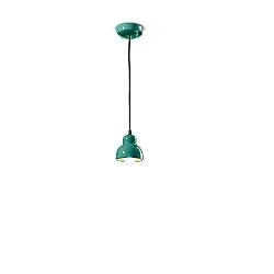 Lampadario Vintage Decò Berimbau Ceramica Turchese 1 Luce E14