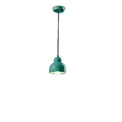 Lampadario Vintage Decò Berimbau Ceramica Turchese 1 Luce E27