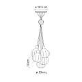 Lampadario Mix Vintage Decò Afoxe' Alluminio Ceramica Vetro 6 Luci E14 C2657-MIX