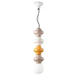 Sospensione Vintage Decò Copacabana 4 Moduli Ceramica Multicolor G-B-G E27