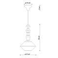 Sospensione Piccola Vintage Decò Lariat Ceramica Bianco Latte 1 Luce E27 C2710-BLT