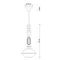 Sospensione Media Vintage Decò Lariat Ceramica Bianco Latte 1 Luce E27 C2711-BLT