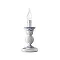 Lumetto Classico Sanremo Metallo E Ceramica Bianco Sfumato Argento 1 Luce E14 C272-BA-27-DEC-RMB
