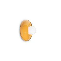 Applique Vintage Decò Bumbum Ceramica Gialla 1 Luce G9