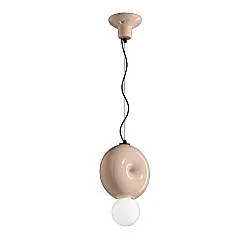 Sospensione Vintage Decò Bumbum 1 Elemento Ceramica Grigio Sabbia 1 Luce E27