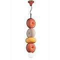 Sospensione Vintage Decò Bumbum 4 Elementi Ceramica Gialla Arancio Grigio E27 C2754-MIX