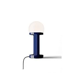 Lampada Da Tavolo Classica Habea Ceramica Blu Robot 1 Luce E14