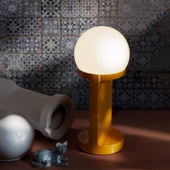Lampada Da Tavolo Classica Habea Ceramica Giallo 1 Luce E14 C2780-GIA