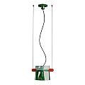 Sospensione Decò Yakitori Ceramica Azzurro Verde Bali Metallo Rosso 1 Luce E27 C2791-AVB