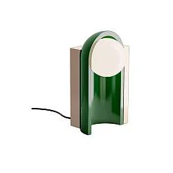 Lampada Da Scrivania Decò Cléo Ceramica Grigio Sabbia E Crema 1 Luce E27