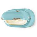 Applique Vintage Orizzontale Ceramica Azzurra 1 Luce E27 C291-VIA