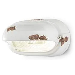 Applique Vintage Orizzontale Ceramica Bianca 1 Luce E27