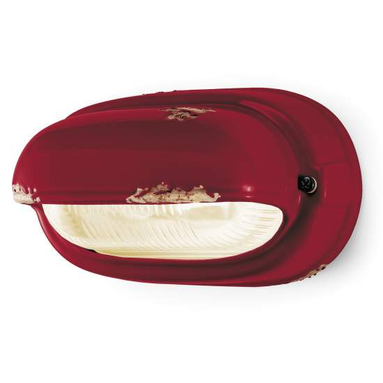 Applique Vintage Orizzontale Ceramica Bordeaux 1 Luce E27 C291-VIX