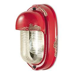 Applique Vintage Verticale Ceramica Rossa 1 Luce E27