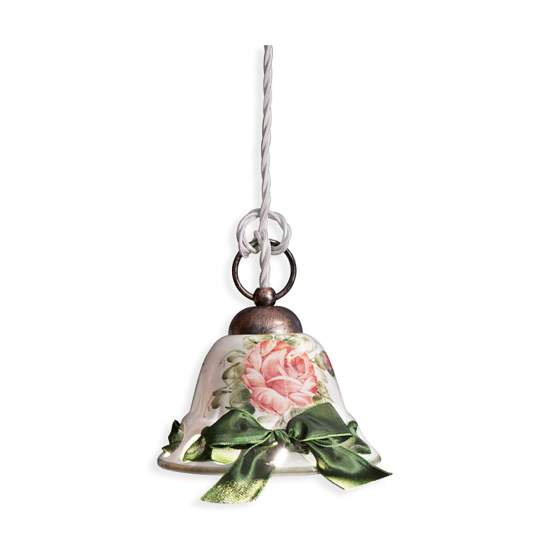 Lampadario Classico Napoli Metallo E Ceramica Nero Sfumato Rame 1 Luce E14 C360-NR-42-DEC-MOR