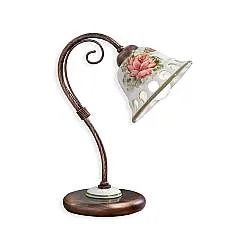 Lumetto Classico Napoli Metallo E Ceramica Nero Sfumato Rame 1 Luce E14