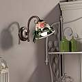 Applique Classica Napoli Metallo E Ceramica Nero Sfumato Rame 1 Luce E14 C366-NR-42-DEC-MOR
