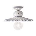 Plafoniera Classica Roma Metallo E Ceramica Nero Sfumato Rame 31Cm 1 Luce E27 C376-NR-44-DEC-FFB