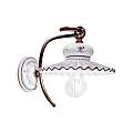 Applique Classica Roma Metallo E Ceramica Nero Sfumato Rame 1 Luce E27 C378-NR-38-DEC-SOB