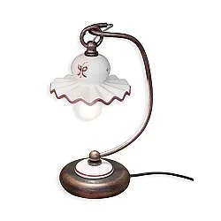 Lumetto Classico Roma Metallo E Ceramica Nero Sfumato Rame 1 Luce E14