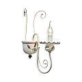 Applique Classica Sanremo Metallo E Ceramica Bianco Sfumato Oro 1 Luce E14 C413-BO-69-DEC-LAV