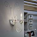 Applique Classica Sanremo Metallo E Ceramica Bianco Sfumato Oro 1 Luce E14 C413-BO-69-DEC-LAV