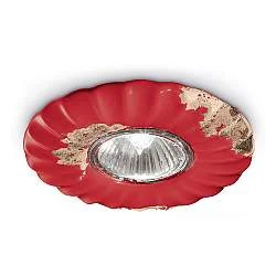 Spot Vintage Ceramica Rossa 1 Luce Gu10 12Cm