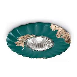 Spot Vintage Ceramica Verde 1 Luce Gu10 12Cm