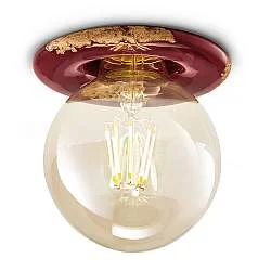 Spot Vintage Ceramica Bordeaux 1 Luce E27 11Cm