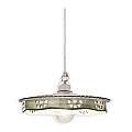Lampadario Classico Alessandria Ceramica E Ottone Satinato 1 Luce E27 C531-OS-FVM