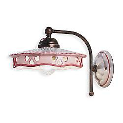 Applique Classica Alessandria Ferro E Ceramica Nero Sfumato Rame 1 Luce E27 Applique Classica Alessandria Ferro E Ceramica Nero Sfumato Rame 1 Luce E27