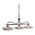 Lampadario Classico Alessandria Ferro E Ceramica Nero Sfumato Rame 3 Luci E27 C544-NR-FMA