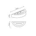 Applique Classica Trieste Bianco Decorato Filo Verde Prato 1 Luce R7S C603-04-DEC-UOO