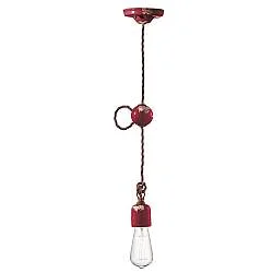 Sospensione Vintage Ceramica Bordeaux 1 Luce E27