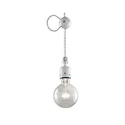 Lampadario Classico Monopoli Metallo E Ceramica Bianco Decorato 1 Luce E27