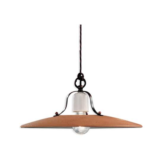 Lampadario Classico Bologna Metallo E Ceramica Nero Sfumato Rame 40Cm 1 Luce E27 C823-NR-07