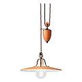 Lampadario Classico Bologna Metallo E Ceramica Nero Sfumato Rame 1 Luce E27 C825-NR-07