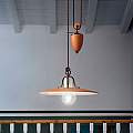 Lampadario Classico Bologna Metallo E Ceramica Nero Sfumato Rame 1 Luce E27 C825-NR-07