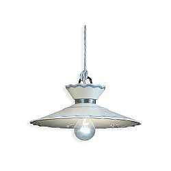 Lampadario Classico Ravenna Metallo E Ceramica Nero Sfumato Arg. 1 Luce E27