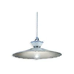 Lampadario Classico Ravenna Metallo E Ceramica Nero Sfumato Arg. 44Cm 1 Luce E27