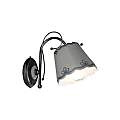 Applique Classica Ravenna Metallo E Ceramica Nero Sfumato Argento 1 Luce E14 C920-NA-FBL