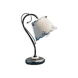 Lumetto Classico Ravenna Metallo E Ceramica Nero Sfumato Argento 1 Luce E14