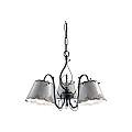 Lampadario Classico Ravenna Metallo E Ceramica Nero Sfumato Argento 3 Luci E14 C926-NA-FBL