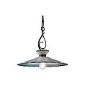 Lampadario Classico Ravenna Metallo E Ceramica Nero Sfumato Arg. 31Cm 1 Luce E27 C927-NA-FBL