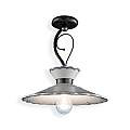 Plafoniera Classica Ravenna Metallo E Ceramica Nero Sfumato Arg. 44Cm 1 Luce E27 C930-NA-FBL