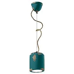 Lampadario Vintage Ceramica Verde 1 Luce E27